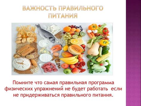 Важность правильного питания