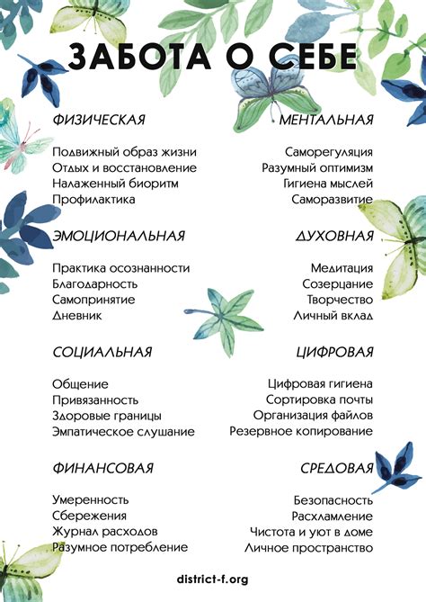 Забота о себе и своем здоровье