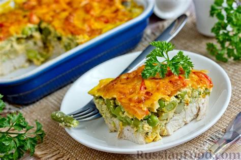 Запеканка с курицей и овощами