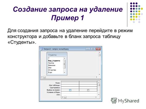 Запрос на удаление