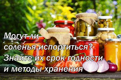 Методы хранения и срок годности