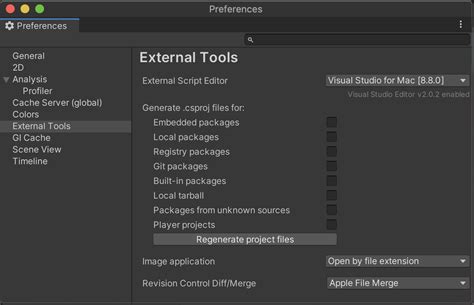 Настройка Visual Studio для Unity