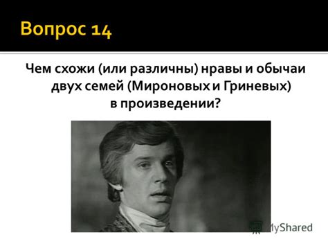 Нравы и обычаи в произведении