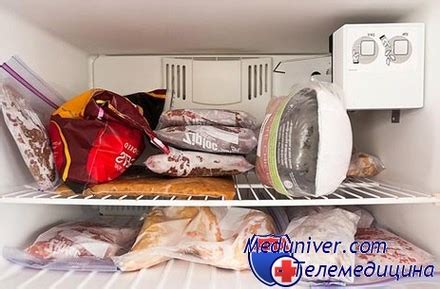 Особенности хранения в морозильной камере холодильника