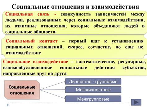 Отношения и взаимодействие