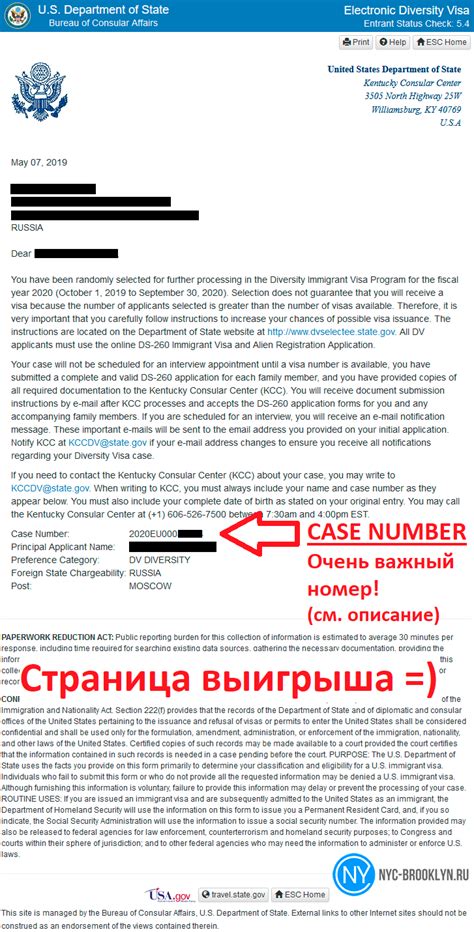 Подготовка к выигрышу Грин Карты