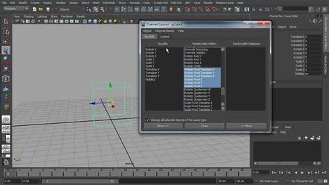 Подготовка к настройке пивота в Maya