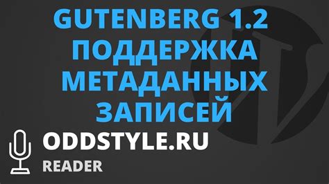 Поддержка метаданных