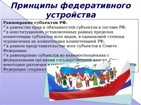 Принципы федеративного устройства