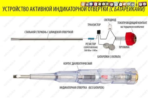 Причина свечения индикаторной отвертки