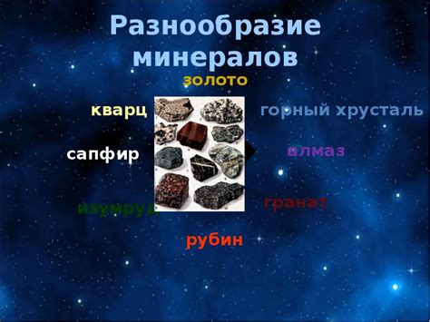 Разнообразие минералов