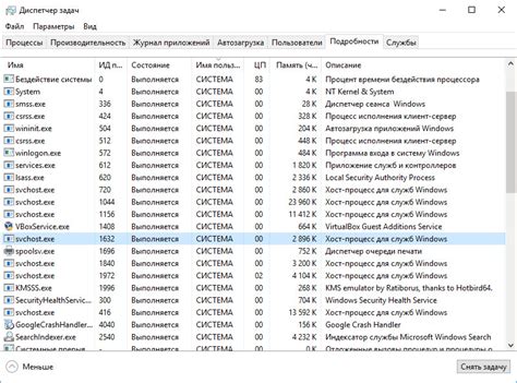 Резервирование памяти под системные процессы