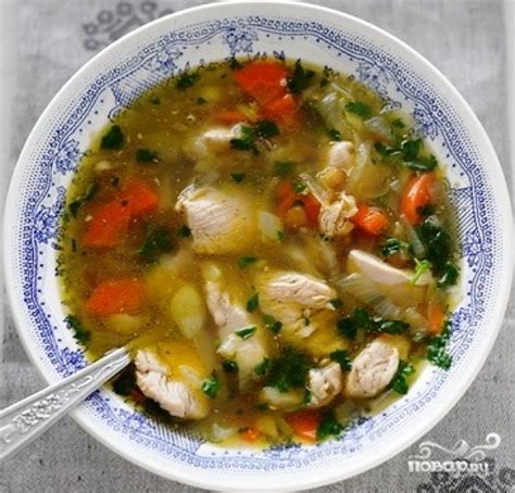 Рецепт насыщенного супа с куриной подливкой