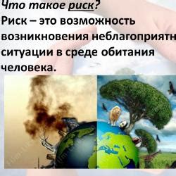 Риски и опасности