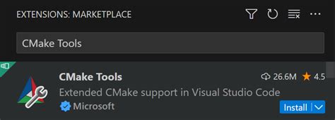Установка CMake в Visual Studio Code