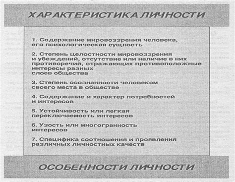 Характеристика личности