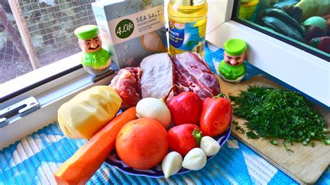 Шаг 1: Подготовка овощей и мяса