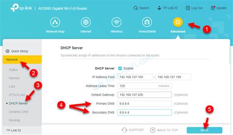 Изменение DNS-настроек на роутере