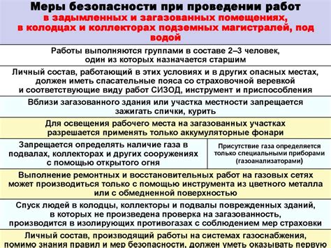 Меры безопасности при проведении процедуры