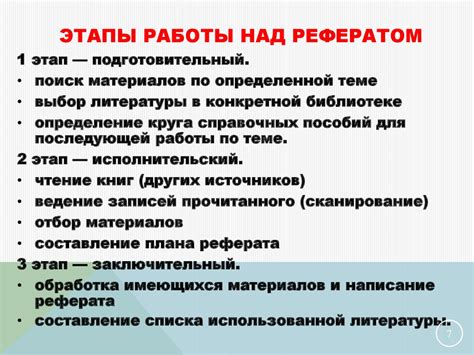 Структурирование реферата