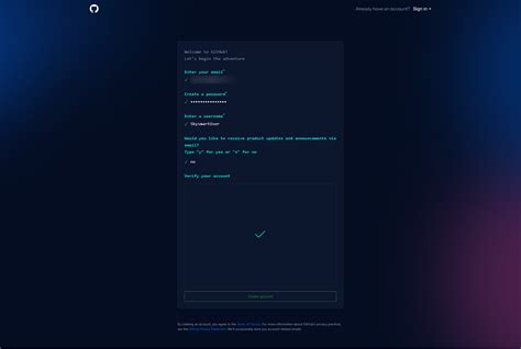 Шаг 1: Регистрация на GitHub